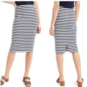 J.Crew Knit pencil skirt in stripe-L7578-cotton